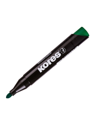 KO20935-12,Marker permanent verde varf rotund 3mm Kores - Set 12