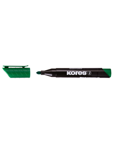 KO20935-12,Marker permanent verde varf rotund 3mm Kores - Set 12