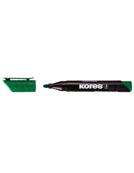 KO20935-12,Marker permanent verde varf rotund 3mm Kores - Set 12