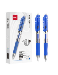 DLEQ10430-10,Pix cu gel cu mecanism 0.5mm albastru q10430 Deli - Set 10 2