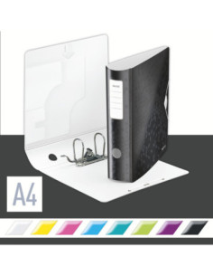 LZ11060095-5,Biblioraft plastifiat 8.2 cm 180grade negru active wow Leitz - Set 5 2