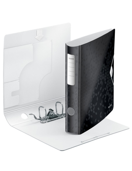 LZ11070095-5,Biblioraft plastifiat 5cm 180grade negru active wow Leitz - Set 5