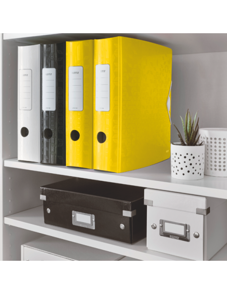 LZ11060016-5,Biblioraft plastifiat 8.2 cm 180grade galben active wow Leitz - Set 5