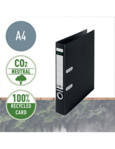 LZ10190095-5,Biblioraft plastifiat 5cm 180grade negru recycle fsc Leitz - Set 5 2