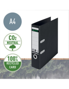 LZ10180095-5,Biblioraft plastifiat 8cm 180grade negru recycle fsc Leitz - Set 5 2