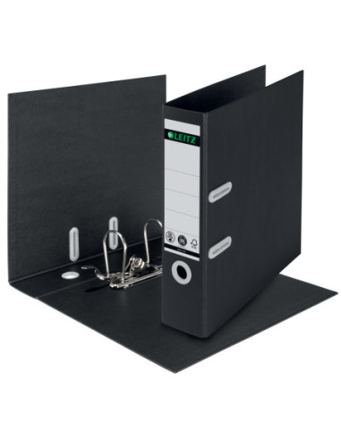 LZ10180095-5,Biblioraft plastifiat 8cm 180grade negru recycle fsc Leitz - Set 5