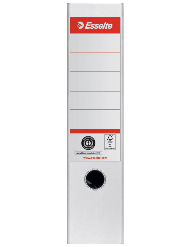 ES627570-10,Biblioraft carton reciclat 7.5cm alb nr1 power fsc Esselte - Set 10