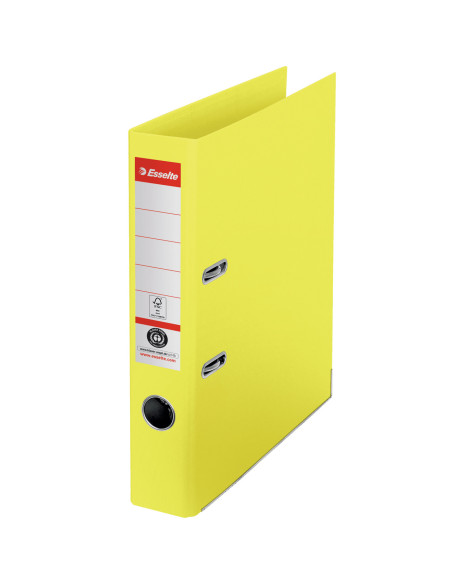 ES627573-10,Biblioraft carton reciclat 5cm galben nr1 power fsc Esselte - Set 10