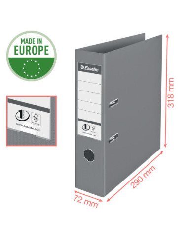 ES626504-10,Biblioraft plastifiat int-ext 7.5 cm albastru colour'breeze nr.1 power Esselte - Set 10
