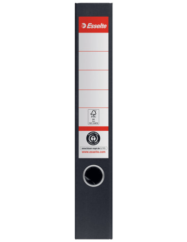 ES627576-10,Biblioraft carton reciclat 5cm negru nr1 power fsc Esselte - Set 10