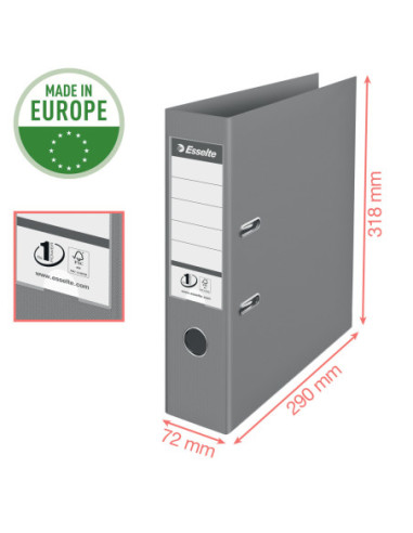 ES628431-10,Biblioraft plastifiat int-ext 7.5 cm corai nr1 power colour'breeze fsc Esselte - Set 10