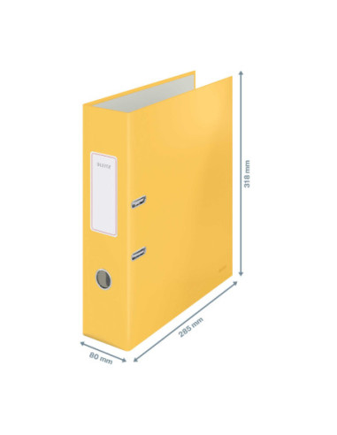 LZ10610019-5,Biblioraft plastifiat 8cm 180grade galben chihlimbar cosy Leitz - Set 5