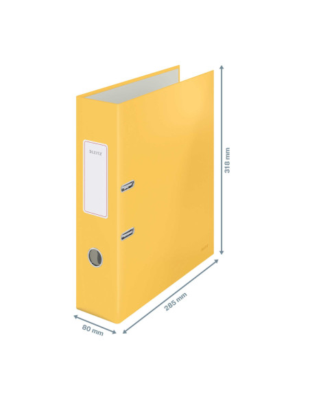 LZ10610019-5,Biblioraft plastifiat 8cm 180grade galben chihlimbar cosy Leitz - Set 5