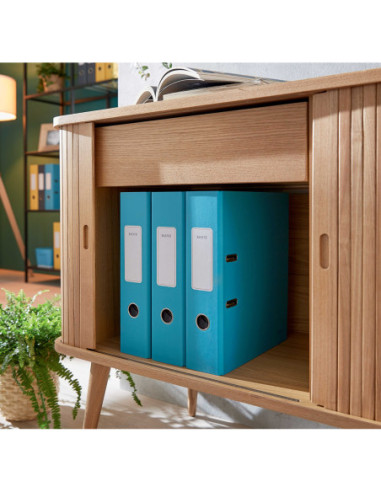 LZ10610061-5,Biblioraft plastifiat 8cm 180grade albastru celest cosy Leitz - Set 5