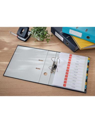 LZ10610089-5,Biblioraft plastifiat 8cm 180grade gri antracit cosy Leitz - Set 5