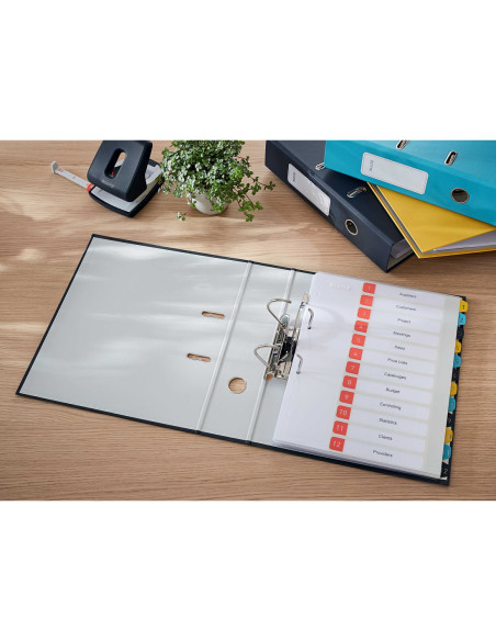 LZ10610089-5,Biblioraft plastifiat 8cm 180grade gri antracit cosy Leitz - Set 5