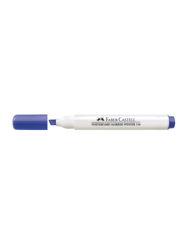 FC355451-12,Marker whiteboard varf tesit albastru winner 152 Faber-castell - Set 12