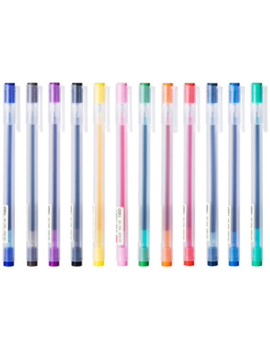 DLEG119-12C,Pix cu gel 0.5mm set 12 culori Deli