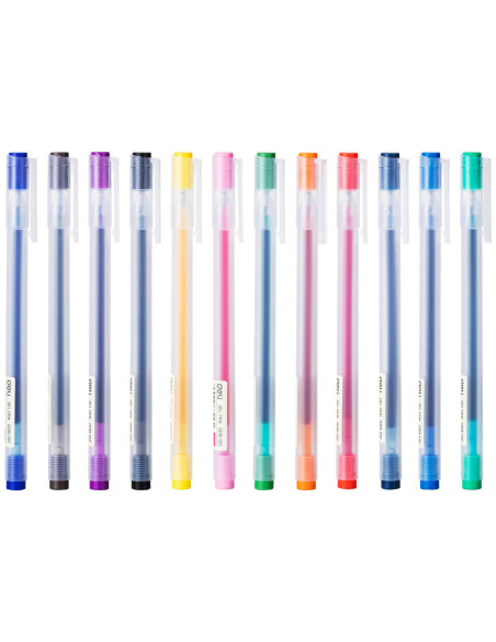 DLEG119-12C,Pix cu gel 0.5mm set 12 culori Deli