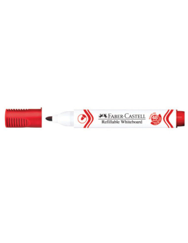 FC254021-12,Marker whiteboard rosu w20 Faber-castell - Set 12