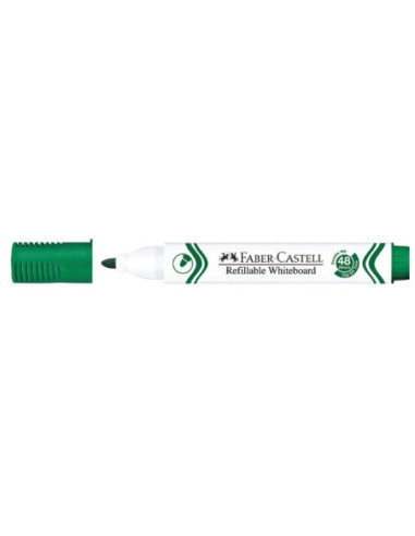 FC254063-12,Marker whiteboard verde w20 Faber-castell - Set 12