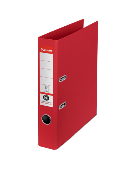 ES627575-10,Biblioraft carton reciclat 5 cm rosu vivida nr1 power fsc Esselte - Set 10