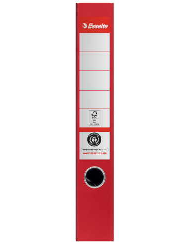 ES627575-10,Biblioraft carton reciclat 5 cm rosu vivida nr1 power fsc Esselte - Set 10