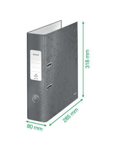 LZ10050026-10,Biblioraft plastifiat 8 cm 180 grade rosu wow Leitz - Set 10