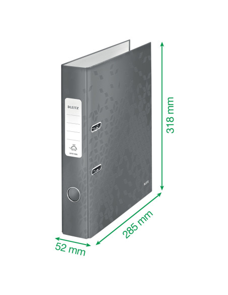 LZ10060026-10,Biblioraft plastifiat 5.2 cm 180 grade rosu wow Leitz - Set 10