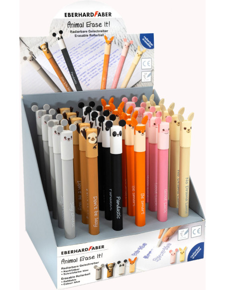 EF560104,Display 36 buc roller 0.7 mm albastru erasable Eberhard faber