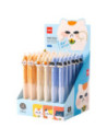 DLEG345-BL,Roller erasable 0.5mm albastru 0.5mm pisici Deli