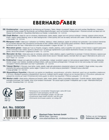 EF558308,Marker creta set 8 bucati Eberhard faber