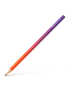 FC118404-12,Creion grafit b triunghiular flow violet-portocaliu Faber-castell - Set 12
