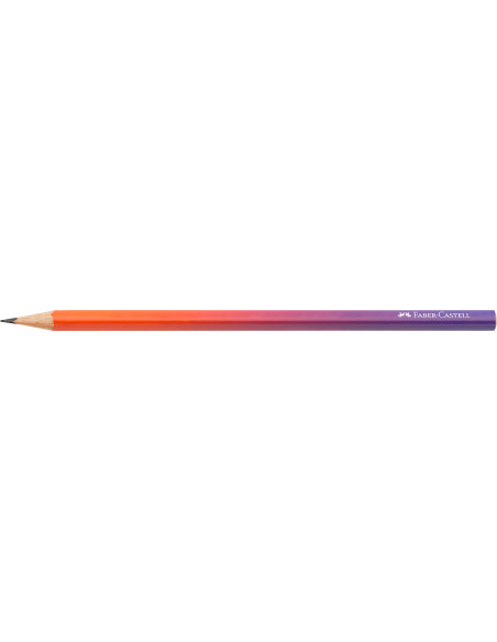 FC118404-12,Creion grafit b triunghiular flow violet-portocaliu Faber-castell - Set 12