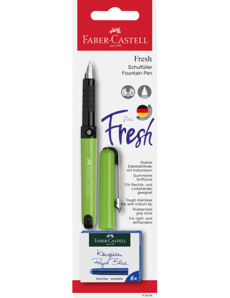 FC149898,Blister stilou scolar vario + 6 cartuse Faber-castell