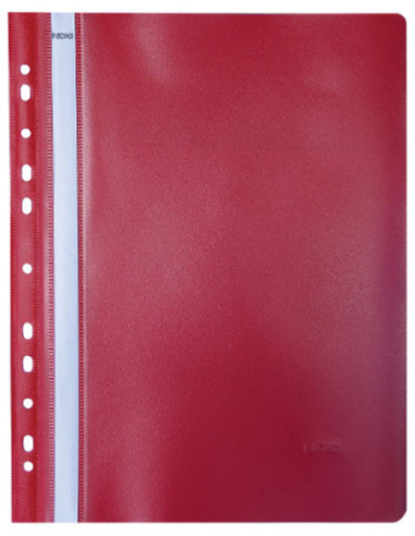 NK482011080-25,Dosar plastic cu sina si multiperforatii rosu Noki - Set 25
