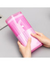 DLEF10442-12,Mapa plastic cu buton a4 rosie Deli - Set 12