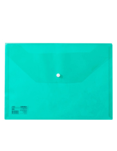 DLEF10452-12,Mapa plastic cu buton a4 verde Deli - Set 12