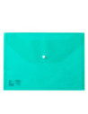 DLEF10452-12,Mapa plastic cu buton a4 verde Deli - Set 12