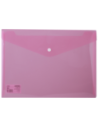 DLE5505R-10,Mapa plastic cu buton a4 rosie Deli - Set 10
