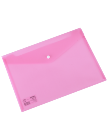 DLE5505R-10,Mapa plastic cu buton a4 rosie Deli - Set 10
