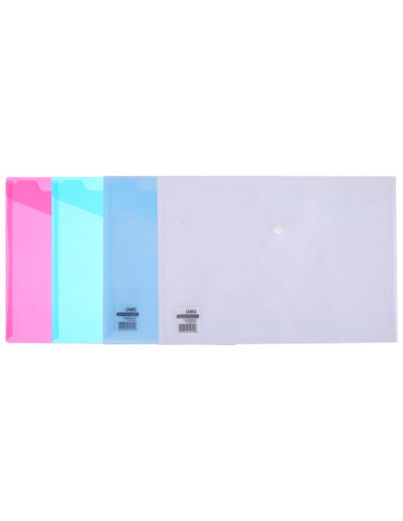 DLE5505R-10,Mapa plastic cu buton a4 rosie Deli - Set 10