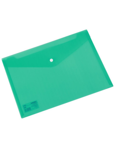 DLE5505G-10,Mapa plastic cu buton a4 verde Deli - Set 10