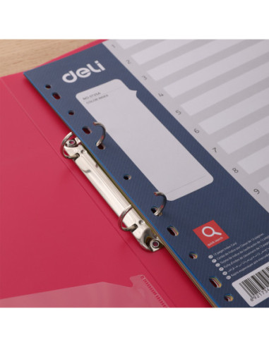 DLE5725A,Separatoare index plastic 1-12 color Deli