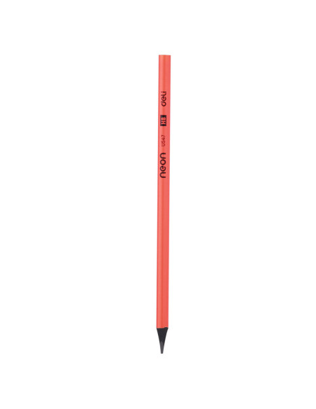 DLEU54700-12,Creion grafit fara lemn hb neon Deli - Set 12