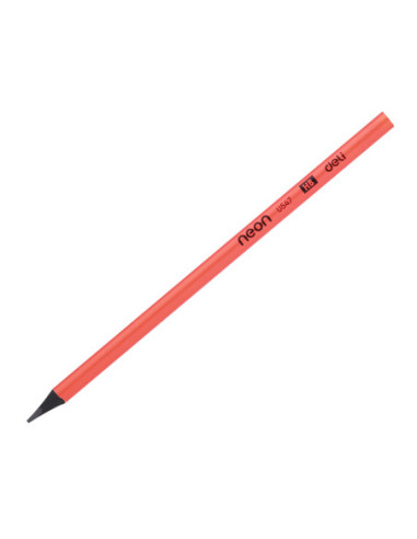 DLEU54700-12,Creion grafit fara lemn hb neon Deli - Set 12