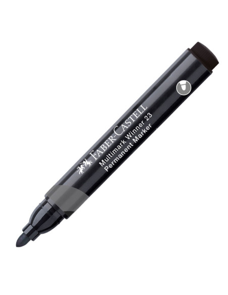 FC453397-12,Marker permanent negru varf rotund multimark winner 23 Faber-castell - Set 12