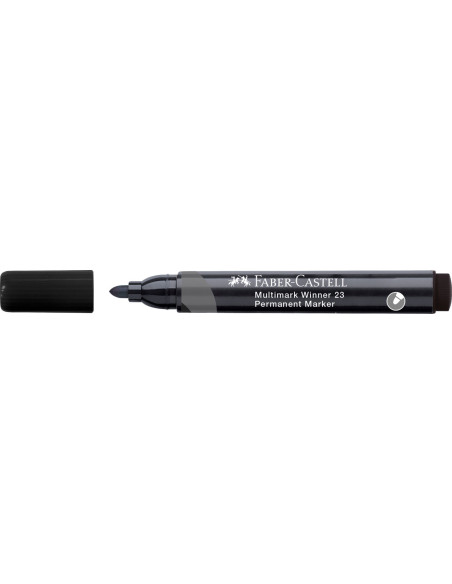 FC453397-12,Marker permanent negru varf rotund multimark winner 23 Faber-castell - Set 12