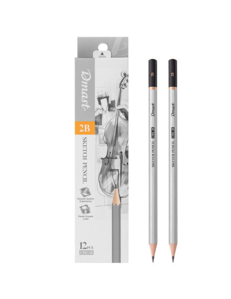 DLEC392-2B-12,Creion grafit c392 2b Dmast by pebeo - Set 12