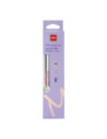 DLEU54800-12,Creion grafit cu guma fara lemn hb macarons Deli - Set 12
